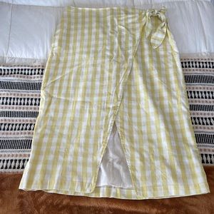 NWT Madewell Gingham Skirt Size 14